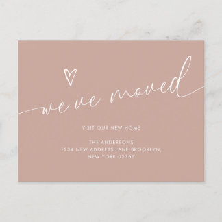 Minimalistische rustikale Herzschrift Wir haben un Postkarte