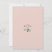 Minimalistische Rustikale Hochzeit der Blütenblüte Einladung (Rückseite)