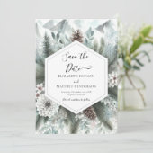 Minimalistische Rustikale Hochzeit Save The Date (Stehend Vorderseite)