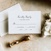Minimalistische Rustikale Hochzeit | Wahl RSVP Karte