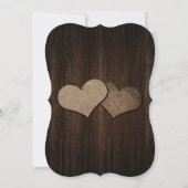 Minimalistische Rustikale Holzleuchten Hochzeit vo Save The Date (Rückseite)