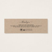 Minimalistische rustikale Kraft Danke, Beilage bes (Rückseite)