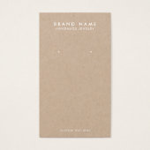 Minimalistische Rustikale Kraft-Ohrring-Anzeigetaf (Vorderseite)