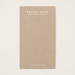 Minimalistische Rustikale Kraft-Ohrring-Anzeigetaf