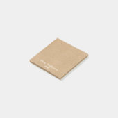 Minimalistische Rustikale Kraftschrift Personalisi Post-it Klebezettel (angewinkelt)