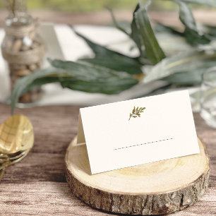 Minimalistische Rustikale Olive Branch Hochzeit ge Platzkarte