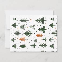 Minimalistische rustikale Pinienweihe Mitteilungskarte