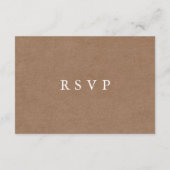 Minimalistische Rustikale RSVP-Karte Begleitkarte (Rückseite)
