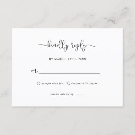 Minimalistische Rustikale RSVP-Karte Begleitkarte