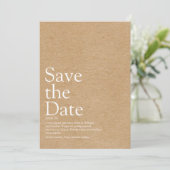 Minimalistische rustikale Save the Date Definition (Stehend Vorderseite)