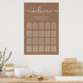 Minimalistische rustikale Sitzkarte Poster (Küche)