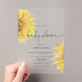 Minimalistische rustikale Sonnenblumendusche Acryleinladungen (Insitu (Handheld))