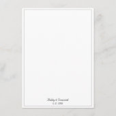 Minimalistische rustikale Speisekarte für Hochzeit Menükarte (Rückseite)