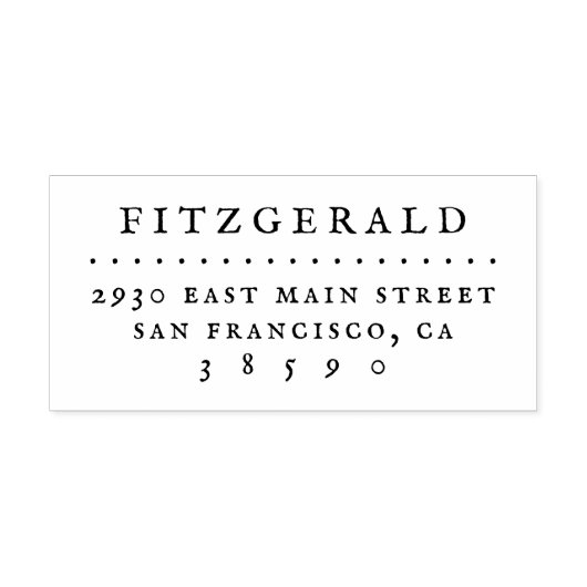 Minimalistische rustikale Typografie-Rücksendeadre Gummistempel (Prägung)