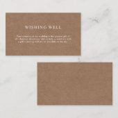 Minimalistische Rustikale Wunschausweiskarte Begleitkarte (Vorne/Hinten)