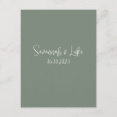 Minimalistische Sage Green Encryption Card Begleitkarte (Rückseite)