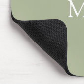 Minimalistische Sage Green Monogram Initials Mousepad (Ecke)