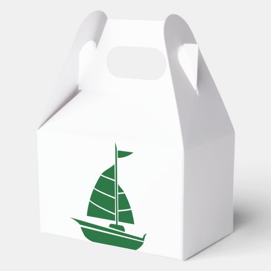 Minimalistische Sailboat-Gefälligkeitsbox Geschenkschachtel (Vorderseite)