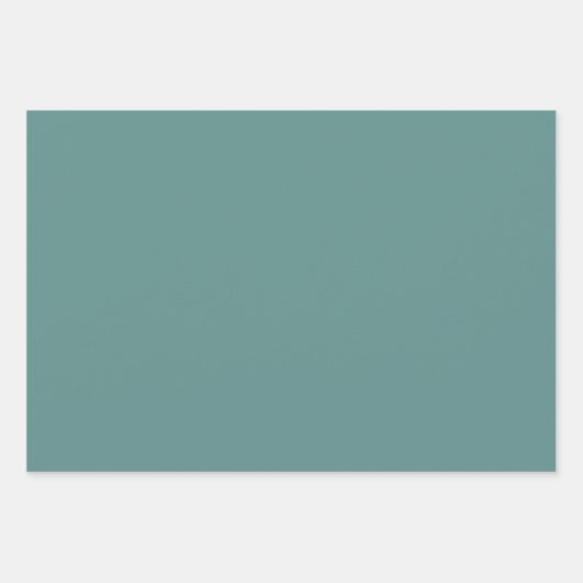 Minimalistische Salbei Grün Schlichte Solid-Farben Geschenkpapier Set (Vorderseite 2)