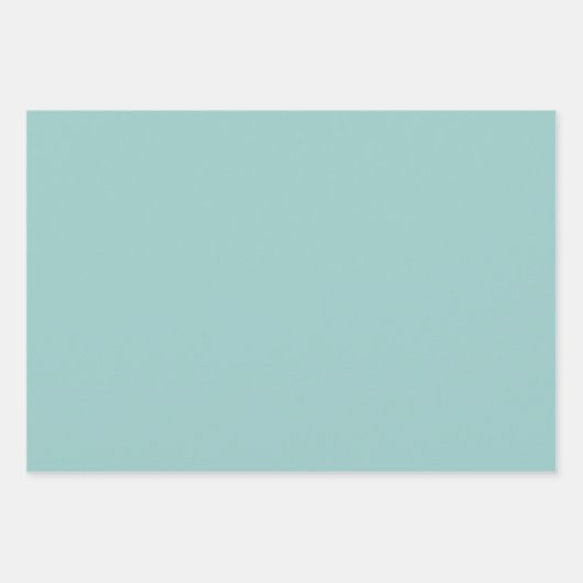 Minimalistische Salbei Grün Schlichte Solid-Farben Geschenkpapier Set (Vorderseite)