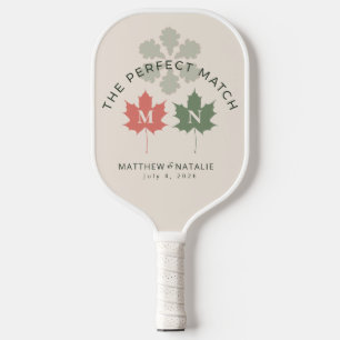 Minimalistische Salbei-Terrakotta-Herbst-Boho-Hoch Pickleball Schläger
