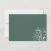Minimalistische Salbei- und Smaragdgrüne UAWG RSVP Karte (Rückseite)