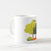 Minimalistische Salbeigrüne-Baum-Klassik-Tasse Kaffeetasse (Vorderseite Links)