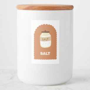 Minimalistische Salzaufbewahrung Moderne Küche Lebensmitteletikett