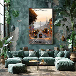 Minimalistische San Francisco Skyline California A Poster