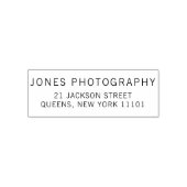 Minimalistische Sans Serif Business Rücksendeadres Permastempel (Design)
