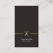 Minimalistische, saubere Imitate Gold Black Hair S Visitenkarte (Vorderseite)