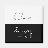 Minimalistische saubere oder dreckige Geschirrspül Magnet (Vorne)