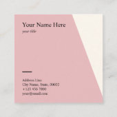 Minimalistische saubere quadratische visitenkarte (Rückseite)