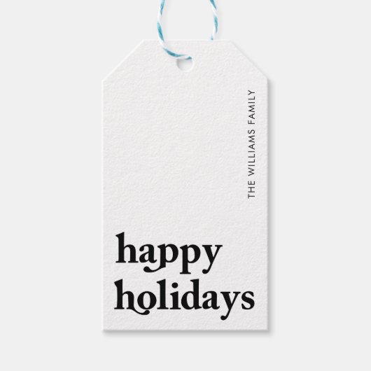 Minimalistische saubere Weihnachten Geschenkanhänger (Vorderseite)