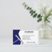 Minimalistische Säuberung von Navy-Akzenten-Büros Visitenkarte (Stehend Vorderseite)