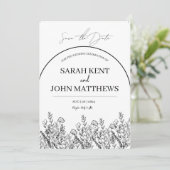 Minimalistische Save the Date Einladung (Stehend Vorderseite)