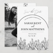 Minimalistische Save the Date Einladung (Vorne/Hinten)