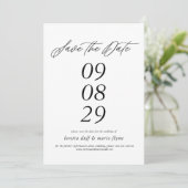Minimalistische Save the Date Einladung (Stehend Vorderseite)