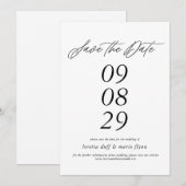 Minimalistische Save the Date Einladung (Vorne/Hinten)
