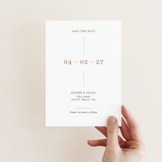 Minimalistische Save the Date Einladung