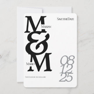 Minimalistische Save the Date Einladung