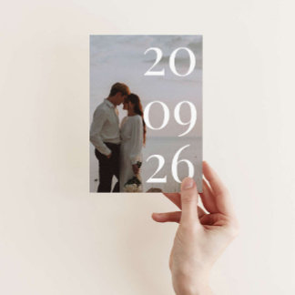 Minimalistische Save the Date Einladung mit Foto