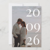Minimalistische Save the Date Einladung mit Foto (Vorderseite)