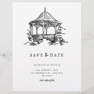 Minimalistische Save-The-Date-Elegante Hochzeit Flyer