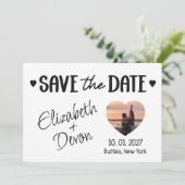 Minimalistische Save the Date Fotokarte (Stehend Vorderseite)