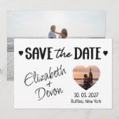 Minimalistische Save the Date Fotokarte (Vorne/Hinten)
