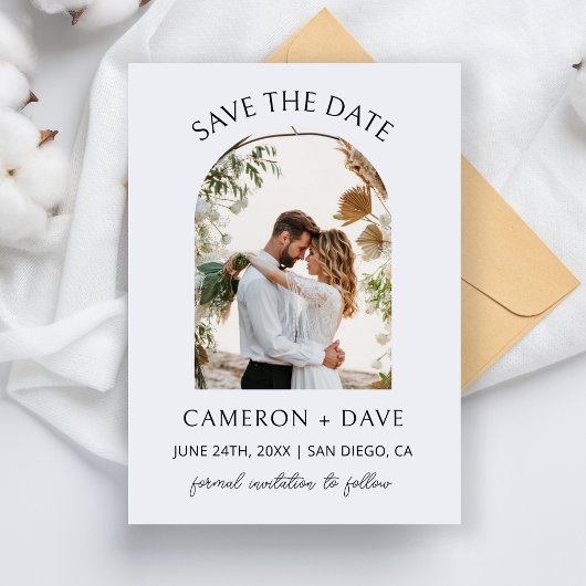 Minimalistische Save the Date Hochzeitspartei Einladung
