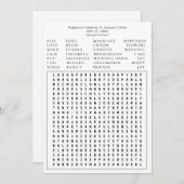 Minimalistische Save the Date Hochzeitwortsuche - Einladung (Vorne/Hinten)