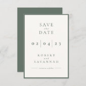 Minimalistische Save the Date Karte anzeigen (Vorne/Hinten)