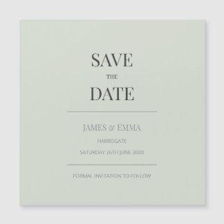 Minimalistische Save the Date Karte | Blassgrün